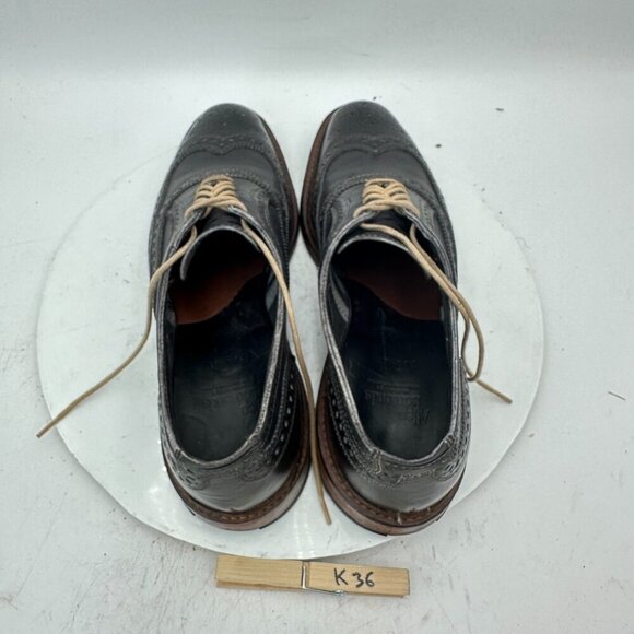 Allen Edmonds Neumok Men Size 9.5B Brown Leather Wingtip Oxford Dress Shoes - Picture 9 of 11